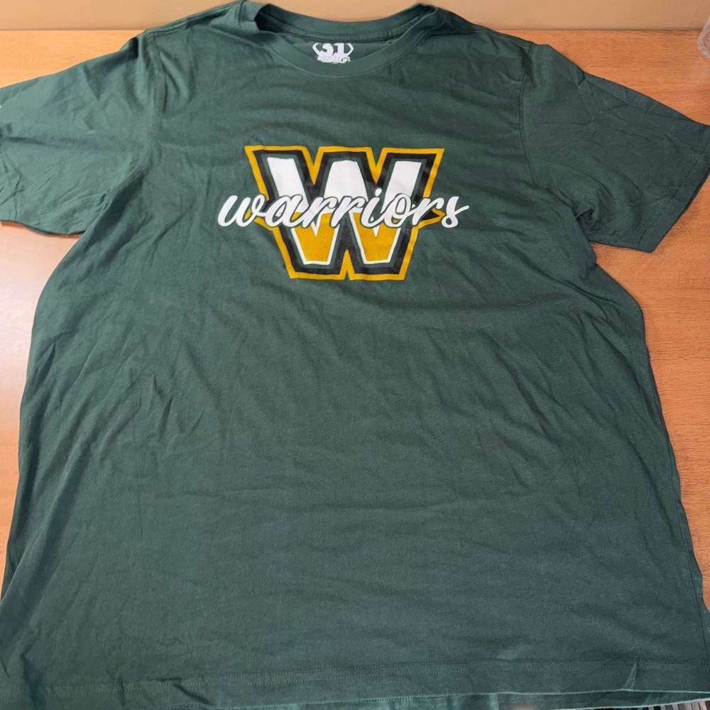 The Shirt 31 Years Warriors Graphic T-Shirt Mens 2XL Green Cotton Short Sleeve